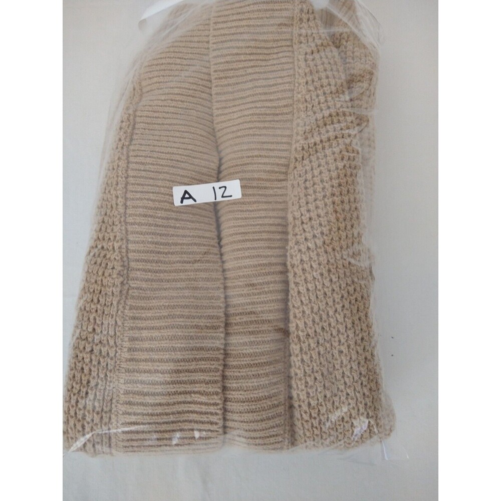 Kirundo Cardigan Size XL Tan Waffle Knit Open Front Long Sleeve Chore Pockets - Picture 14 of 14